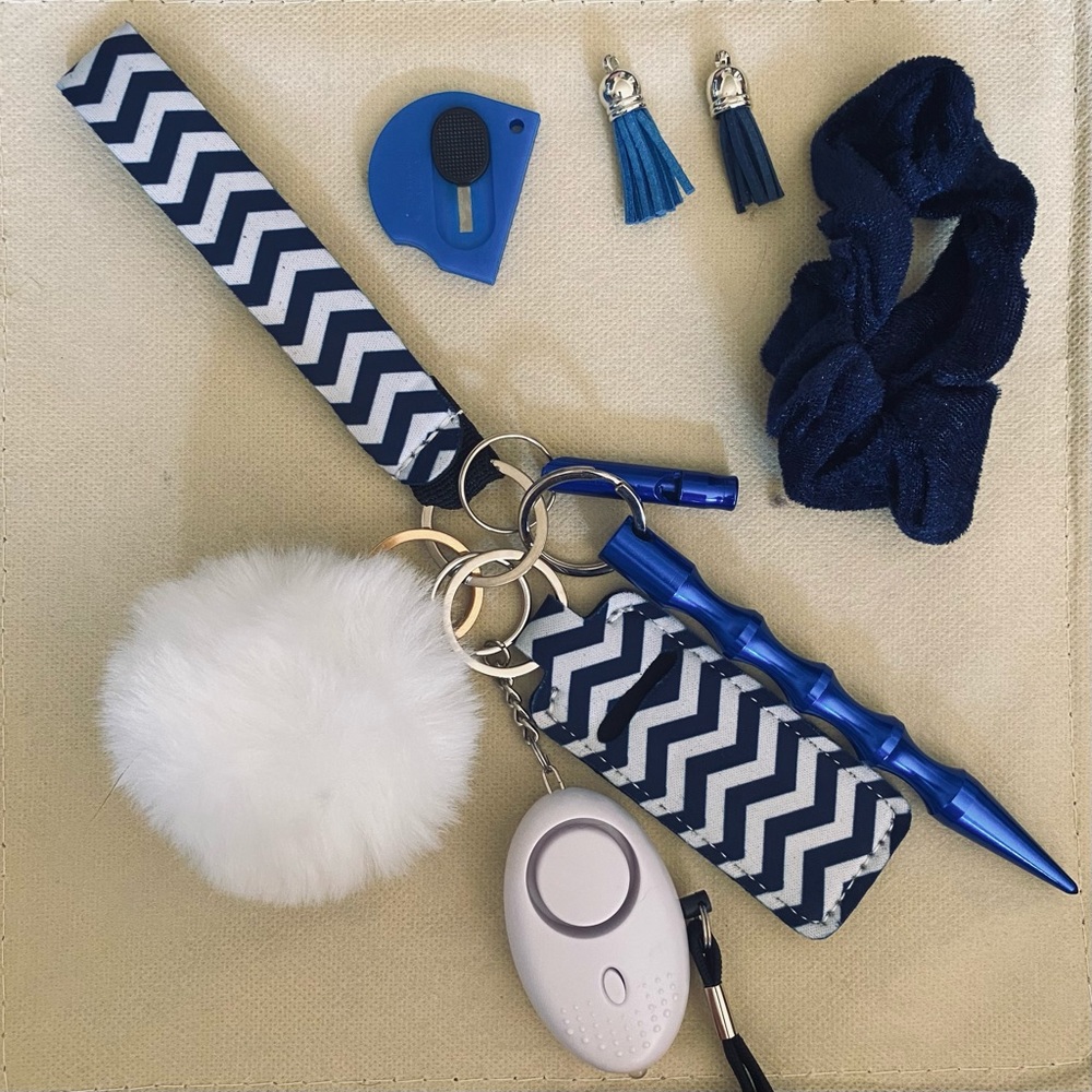 Navy safety keychain